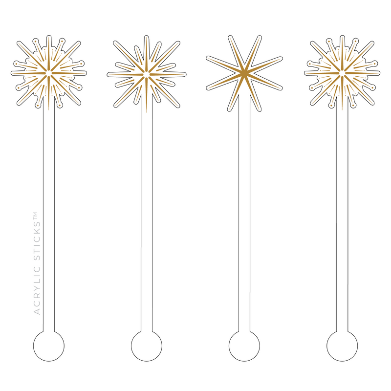 STARS ACRYLIC STIR STICKS COMBO