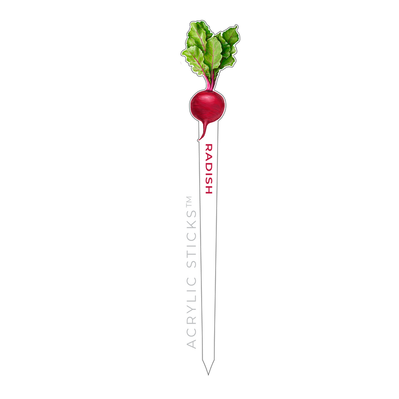 RADISH ACRYLIC GARDEN PIK STICK
