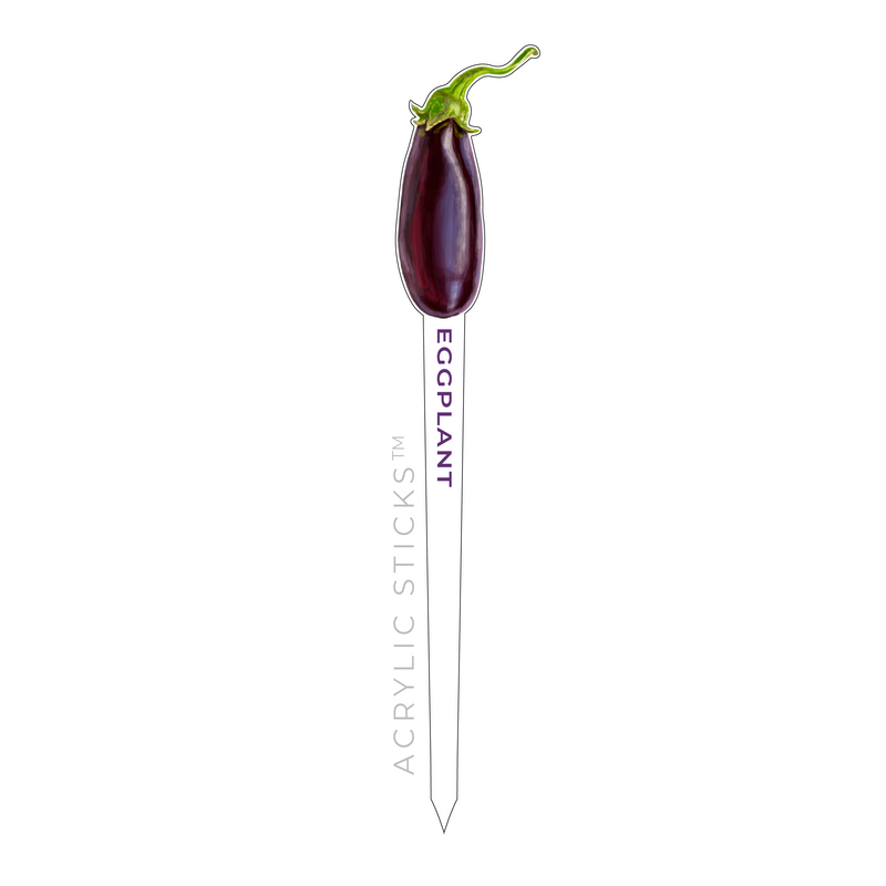 EGGPLANT ACRYLIC GARDEN PIK STICK