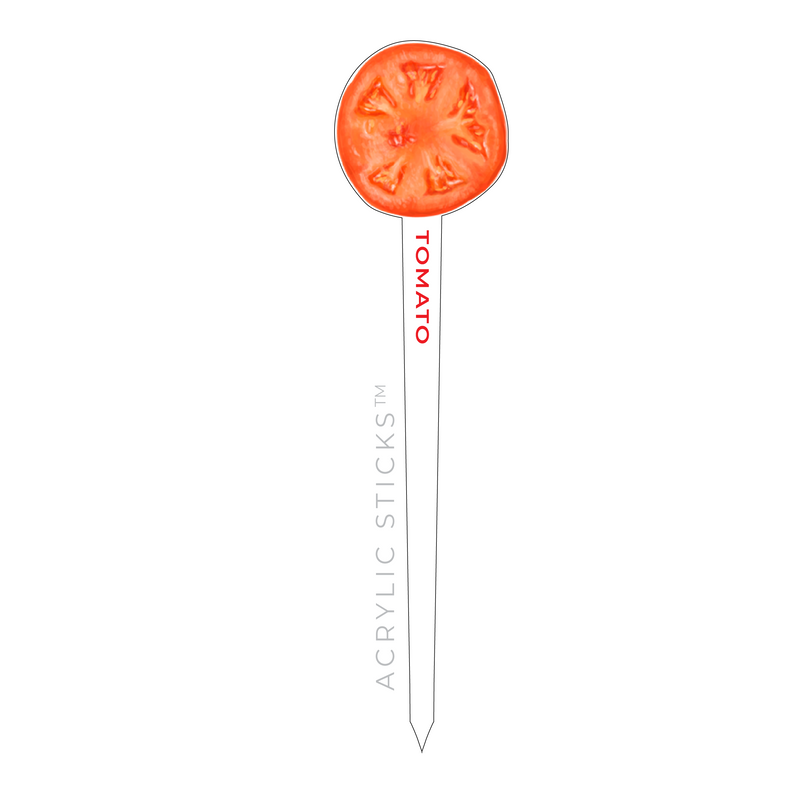 TOMATO ACRYLIC GARDEN PIK STICK