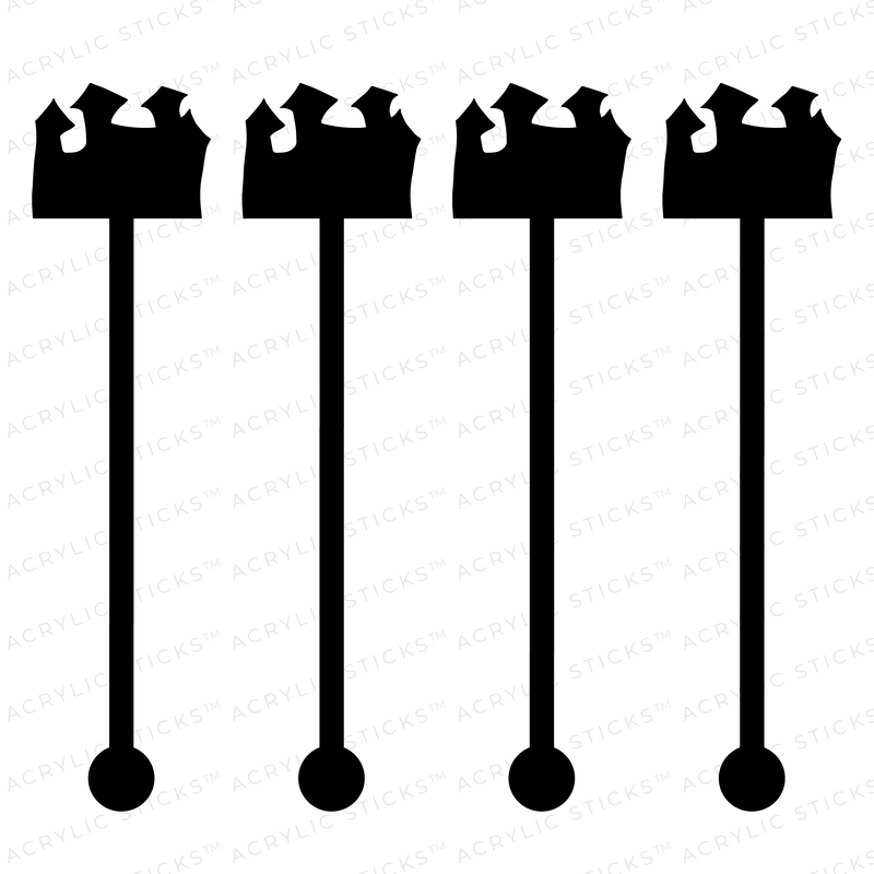 HAUNTED HOUSE BLACK ACRYLIC STIR STICKS