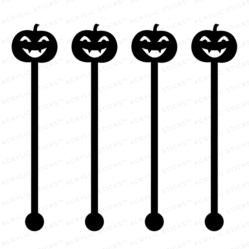 HAPPY DRAC JACK BLACK ACRYLIC STIR STICKS