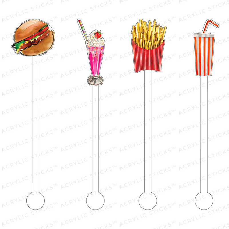 COMFORT FOOD ACRYLIC STIR STICKS COMBO