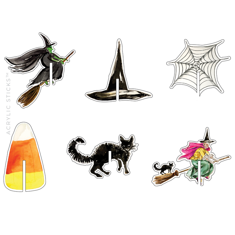 HAPPY HALLOWEEN ACRYLIC DRINK CLIP COMBO