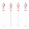 PRETTY IN PINK FAIRY NUTCRACKER ACRYLIC STIR STICKS
