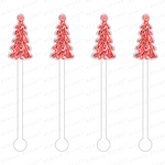 PEPPERMINT CHRISTMAS TREE ACRYLIC STIR STICKS