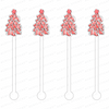 PEPPERMINT HOLIDAY TREE ACRYLIC STIR STICKS