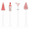 CANDY CANE CHRISTMAS COCKTAIL ACRYLIC STIR STICKS COMBO