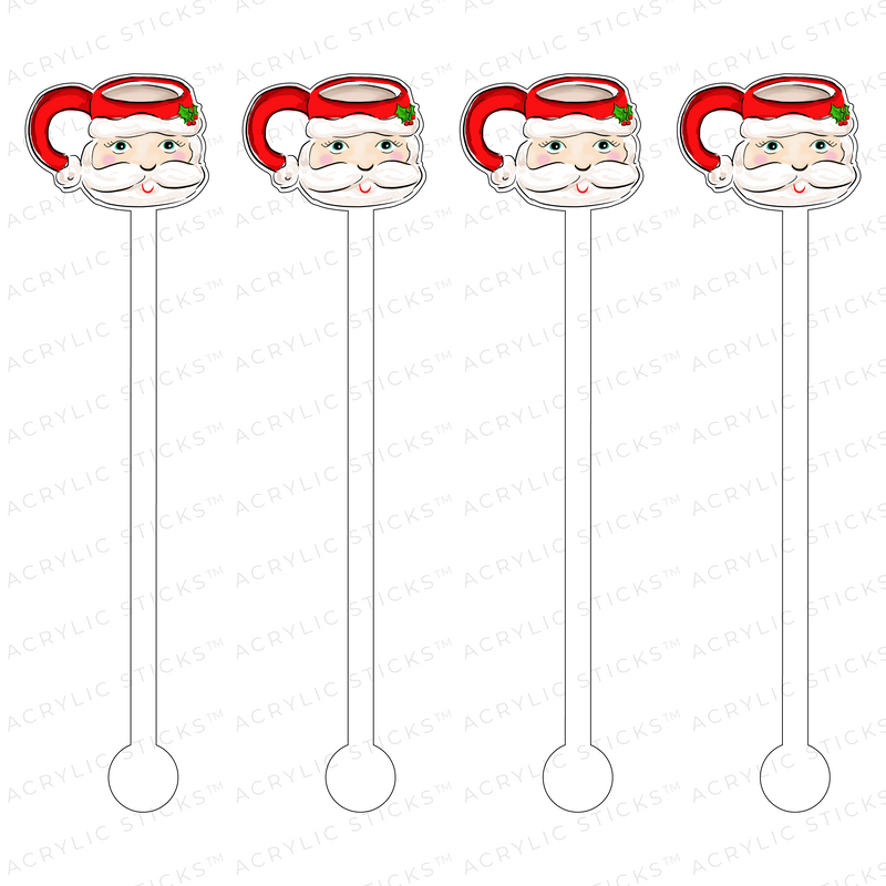 SWEET SANTA MUG ACRYLIC STIR STICKS