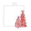 PEPPERMINT CHRISTMAS TREES WRITABLE ACRYLIC GIFT TAG