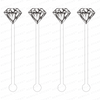 SKETCH DIAMOND ACRYLIC STIR STICKS