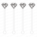 SKETCH DIAMOND ACRYLIC STIR STICKS
