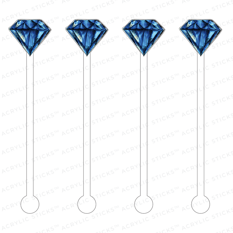 AZUL DIAMOND ACRYLIC STIR STICKS