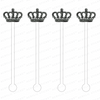 GRAY CROWN ACRYLIC STIR STICKS