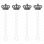 GRAY CROWN ACRYLIC STIR STICKS