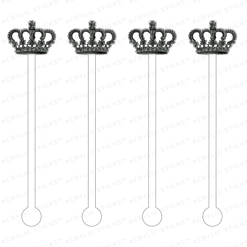 GRAY CROWN ACRYLIC STIR STICKS