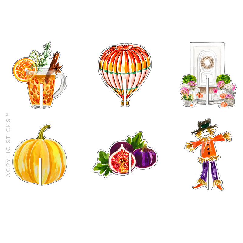 AUTUMN FESTIVAL ACRYLIC DRINK CLIPS COMBO