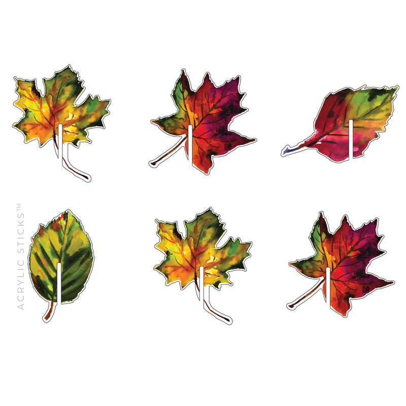 AUTUMN LEAVES ACRYLIC DRINK CLIPS COMBO
