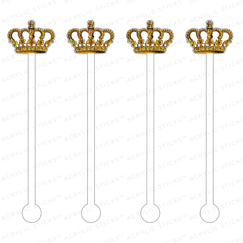 GOLD CROWN ACRYLIC STIR STICKS