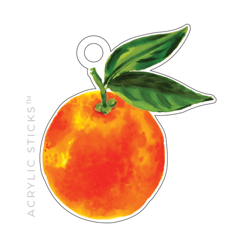 ORANGE ACRYLIC GIFT TAG