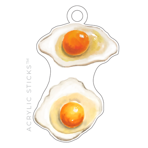 EGGS OVER EASY ACRYLIC GIFT TAG