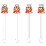 CHRISTMAS GINGERBREAD HOUSE ACRYLIC STIR STICKS