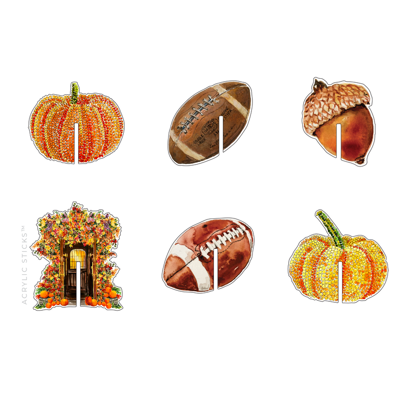 FALL FRIDAY NIGHTS ACRYLIC DRINK CLIPS COMBO