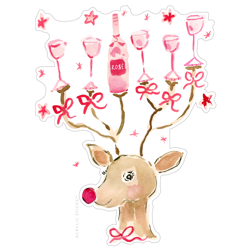 AS X EVELYN HENSON RUDOLPH THE ROSE’ REINDEER ACRYLIC CHARCUTERIE BOARD