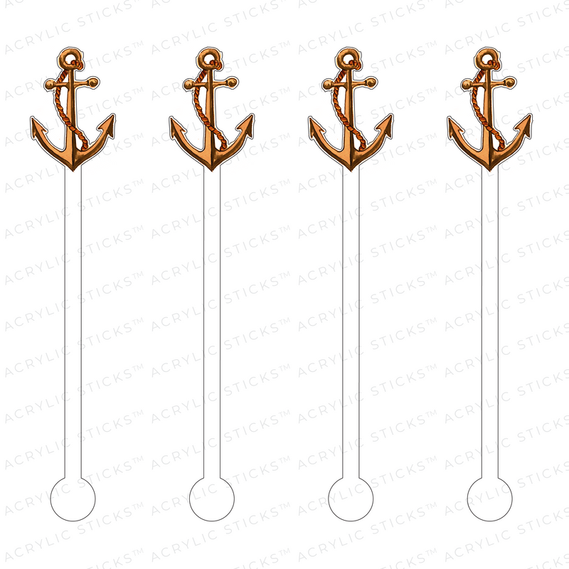 BRONZE ANCHOR ACRYLIC STIR STICKS