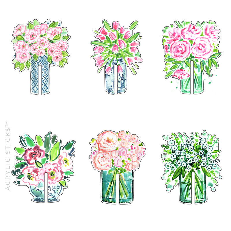 AS X EVELYN HENSON FAWNING OVER FLOWERS ACRYLIC DRINK CLIP COMBO