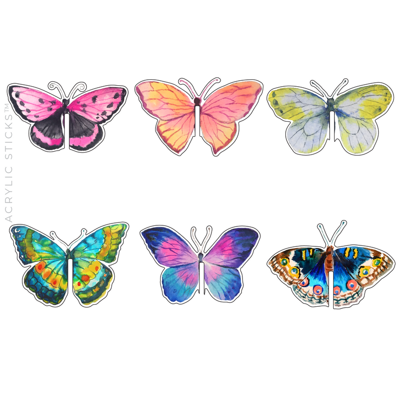 EMMA BUTTERFLIES ACRYLIC DRINK CLIP COMBO