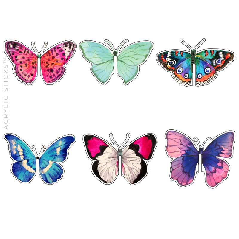 MADISON BUTTERFLIES ACRYLIC DRINK CLIP COMBO