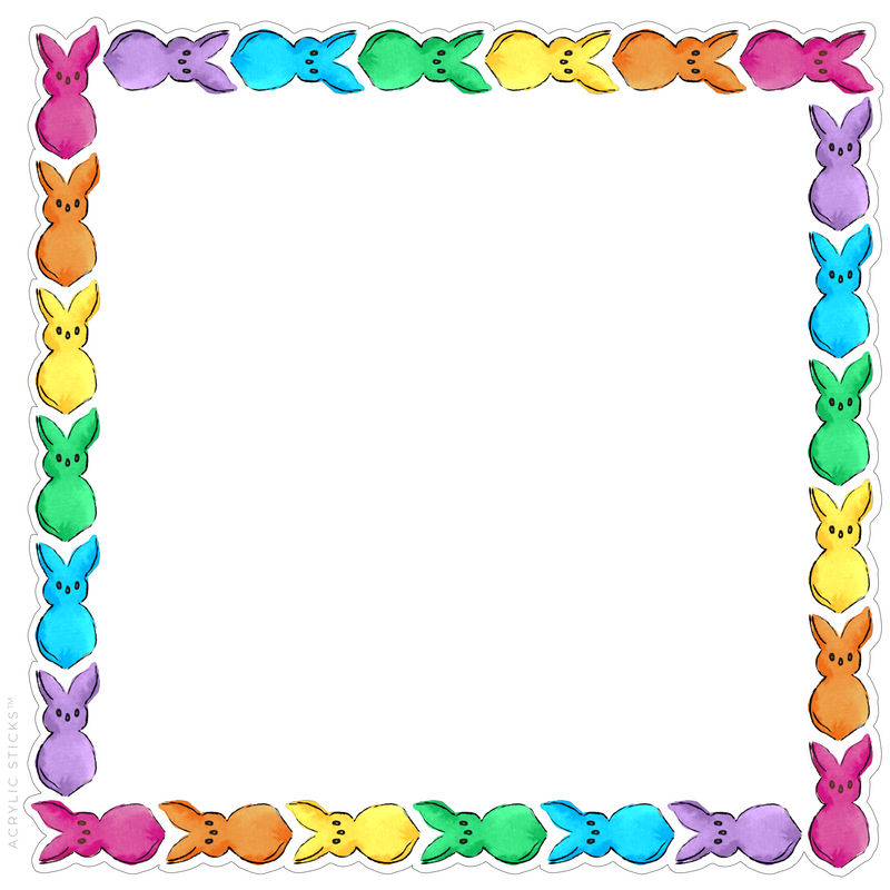 PRE-ORDER ITEM!! BUNNY PEEPS ACRYLIC FRAMED CHARCUTERIE BOARD