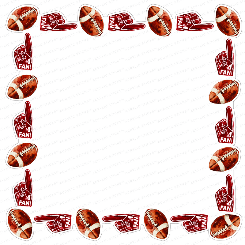 #1 FOOTBALL FAN MAROON ACRYLIC CHARCUTERIE BOARD