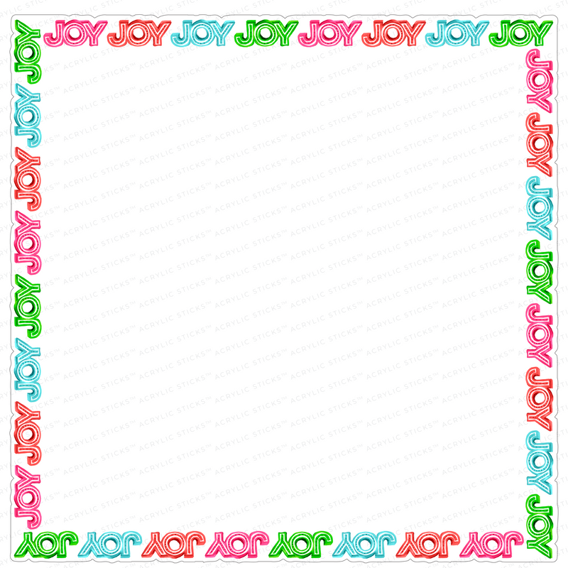 CHRISTMAS JOY ACRYLIC FRAMED CHARCUTERIE & SNACK BOARD