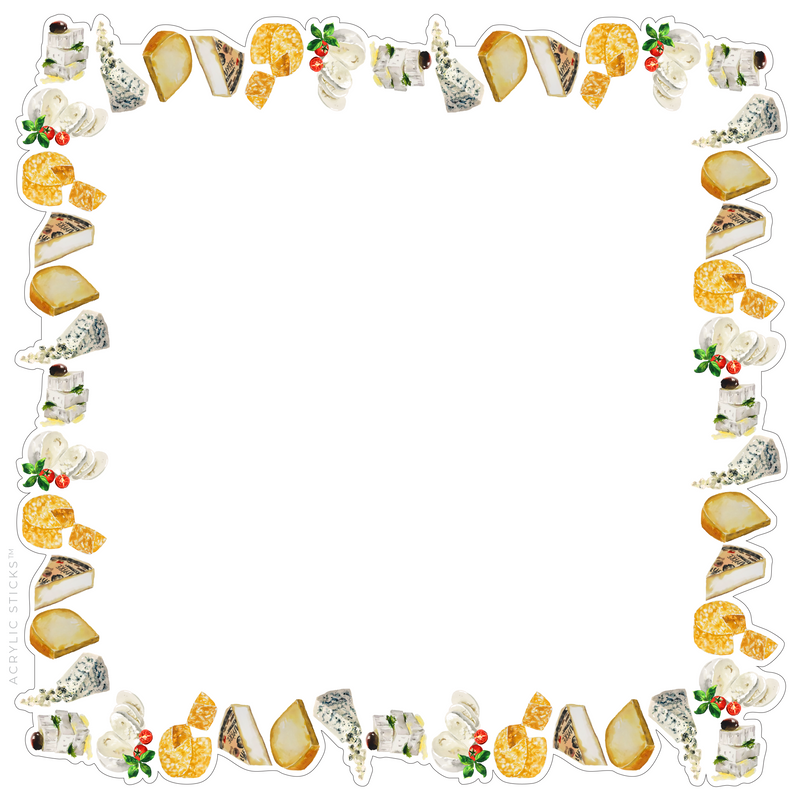 PRE-ORDER ITEM!! CHEESE LOVERS ACRYLIC FRAMED CHARCUTERIE BOARD