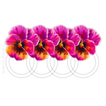 PRETTY PANSY ACRYLIC NAPKIN RINGS