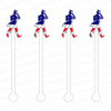 PATRIOTIC ABE LINCOLN ACRYLIC STIR STICKS