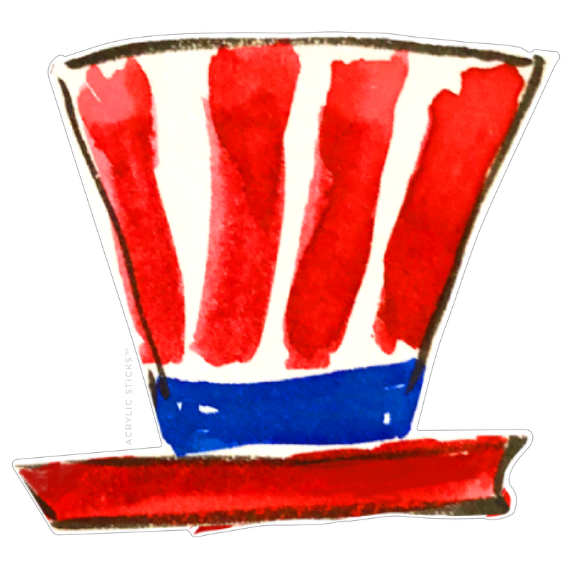 PRE-ORDER ITEM! AMERICAN TOPSY TURVY TOP HAT ACRYLIC CHARCUTERIE & SNACK BOARD