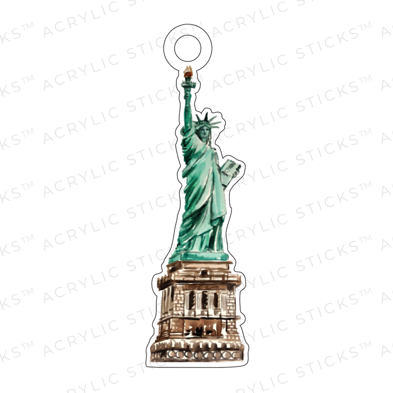 STATUE OF LIBERTY ACRYLIC GIFT TAG
