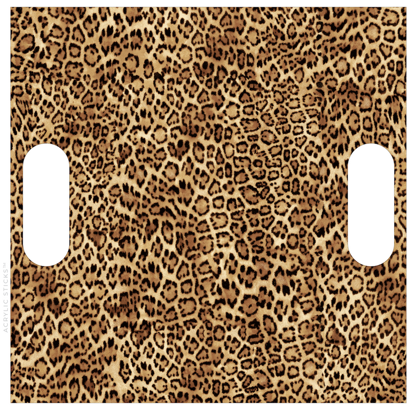 LEOPARD PRINT ACRYLIC FRAMED CHARCUTERIE BOARD WITH HANDLES