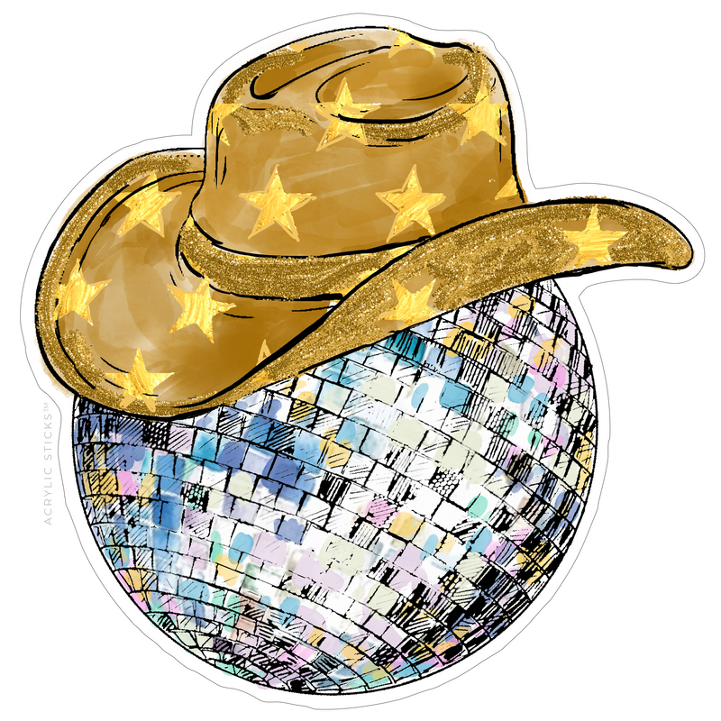 PRE-ORDER ITEM!! COWGIRL DISCO ACRYLIC CHARCUTERIE & SNACK BOARD