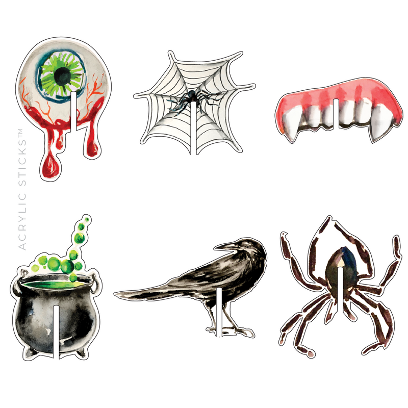 PRE-ORDER ITEM! HALLOWEEN CREEP ACRYLIC DRINK CLIP COMBO