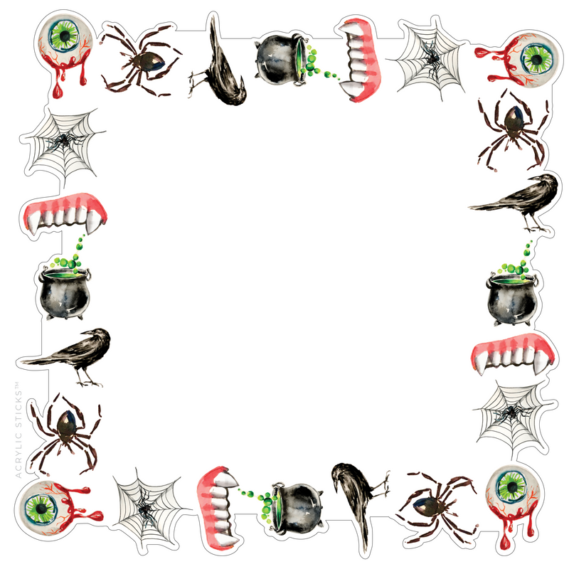 PRE-ORDER ITEM! HALLOWEEN CREEP ACRYLIC FRAMED CHARCUTERIE & SNACK BOARD
