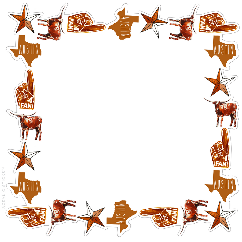 PRE-ORDER ITEM!! TEXAS #1 FAN ACRYLIC FRAMED CHARCUTERIE & SNACK BOARD
