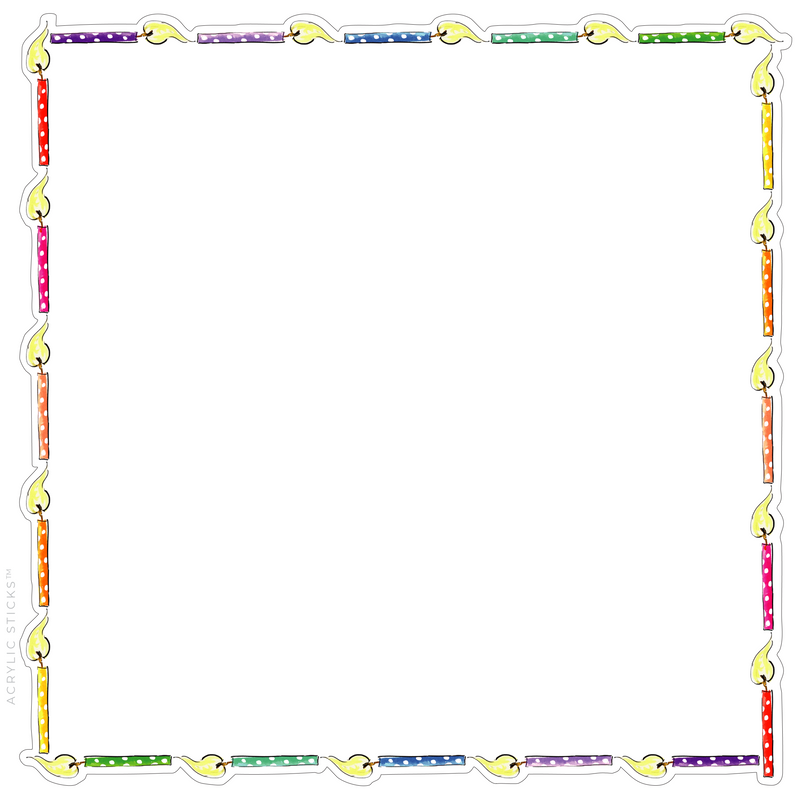 PRE-ORDER ITEM!! HAPPY BIRTHDAY CANDLES ACRYLIC FRAMED CHARCUTERIE & SNACK BOARD