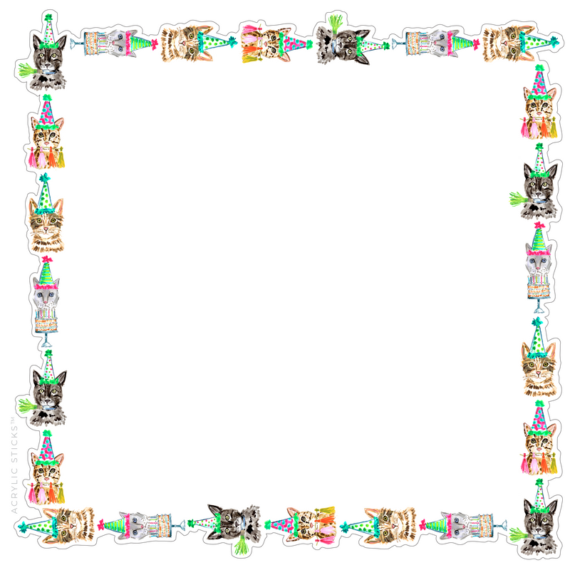 PRE-ORDER ITEM!! AS X EVELYN HENSON BDAY KITTY CAT CREW ACRYLIC FRAMED CHARCUTERIE & SNACK BOARD