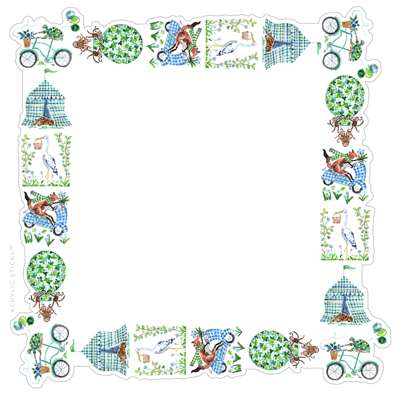 PRE-ORDER ITEM!! AS X EVELYN HENSON BABY BOY FARM MILESTONE ACRYLIC FRAMED CHARCUTERIE & SNACK BOARD