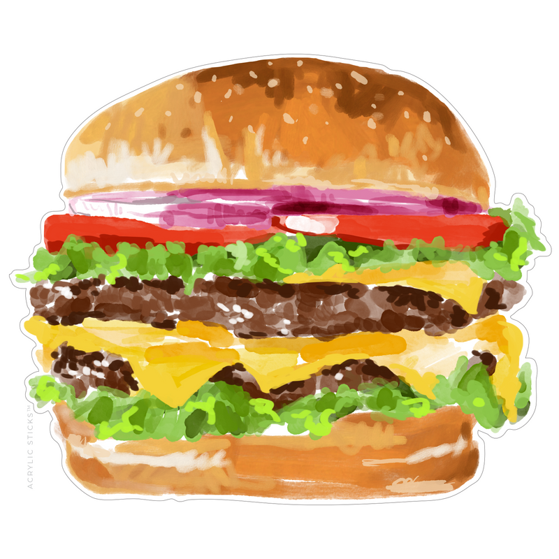 PRE-ORDER ITEM!! JUICY CHEESEBURGER ACRYLIC CHARCUTERIE & SNACK BOARD