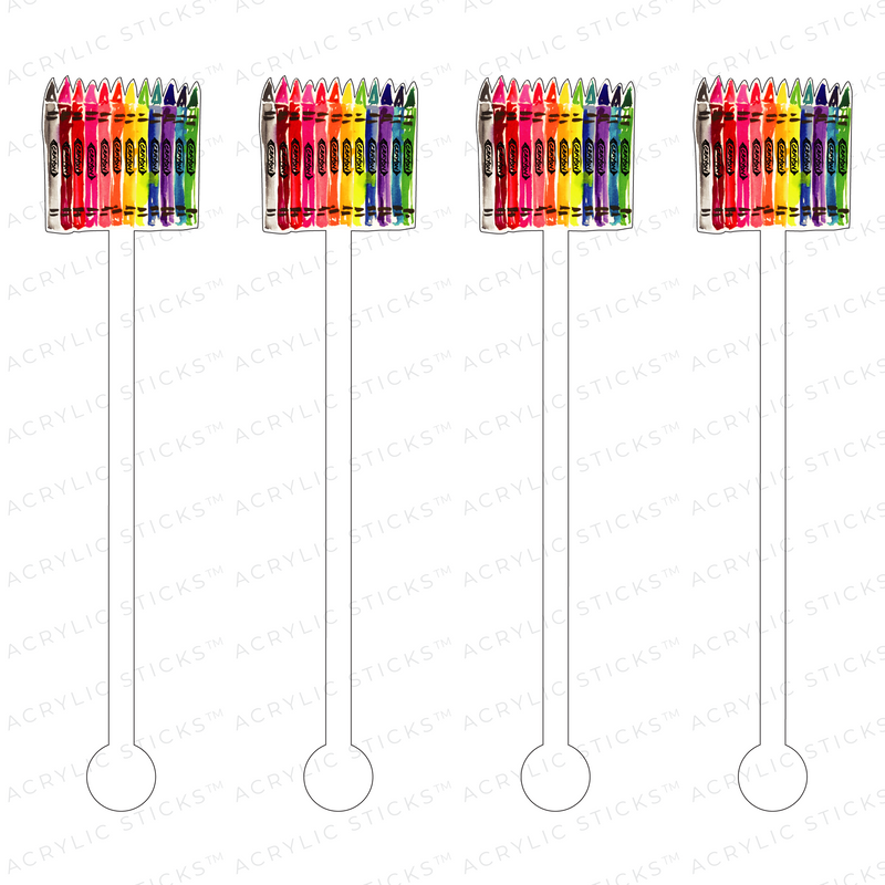 CRAYONS ACRYLIC STIR STICKS
